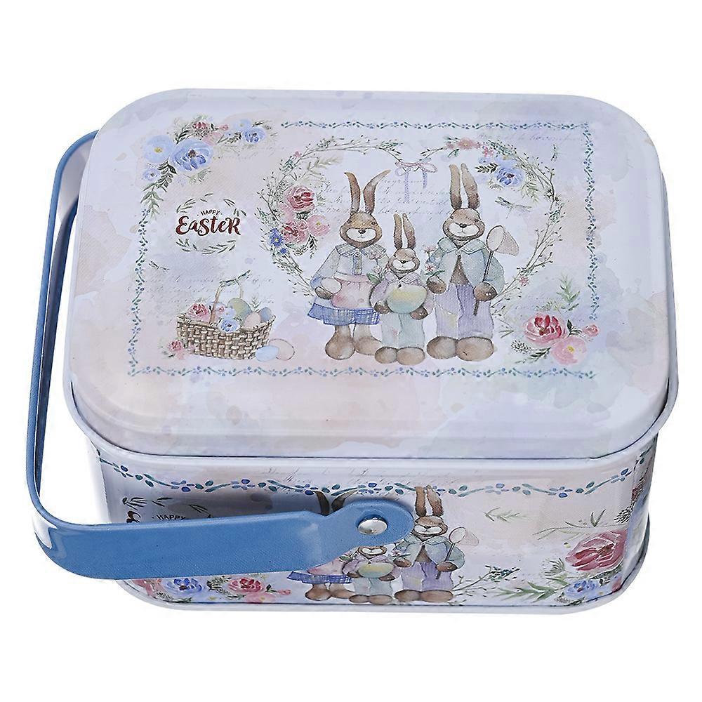 2026 Easter Themed Portable Box, Creative Portable Iron Box, Candy Cookie Box