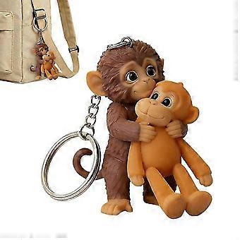 Protective 3D Monkey Punch Design Keychain, Hanging Accessory for Backpack Purse