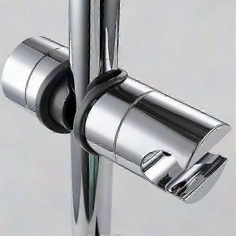 A Adjustable Chrome ABS Handheld Shower Holder - Replaceable Shower Head Mount with Flexible Diameter