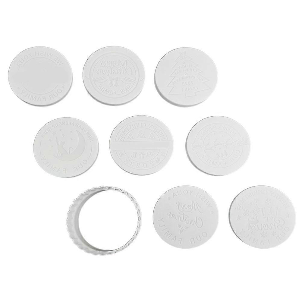 Reusable Cookie Mold Cookie Stamp for Baking Molds 2Sets Beige Material