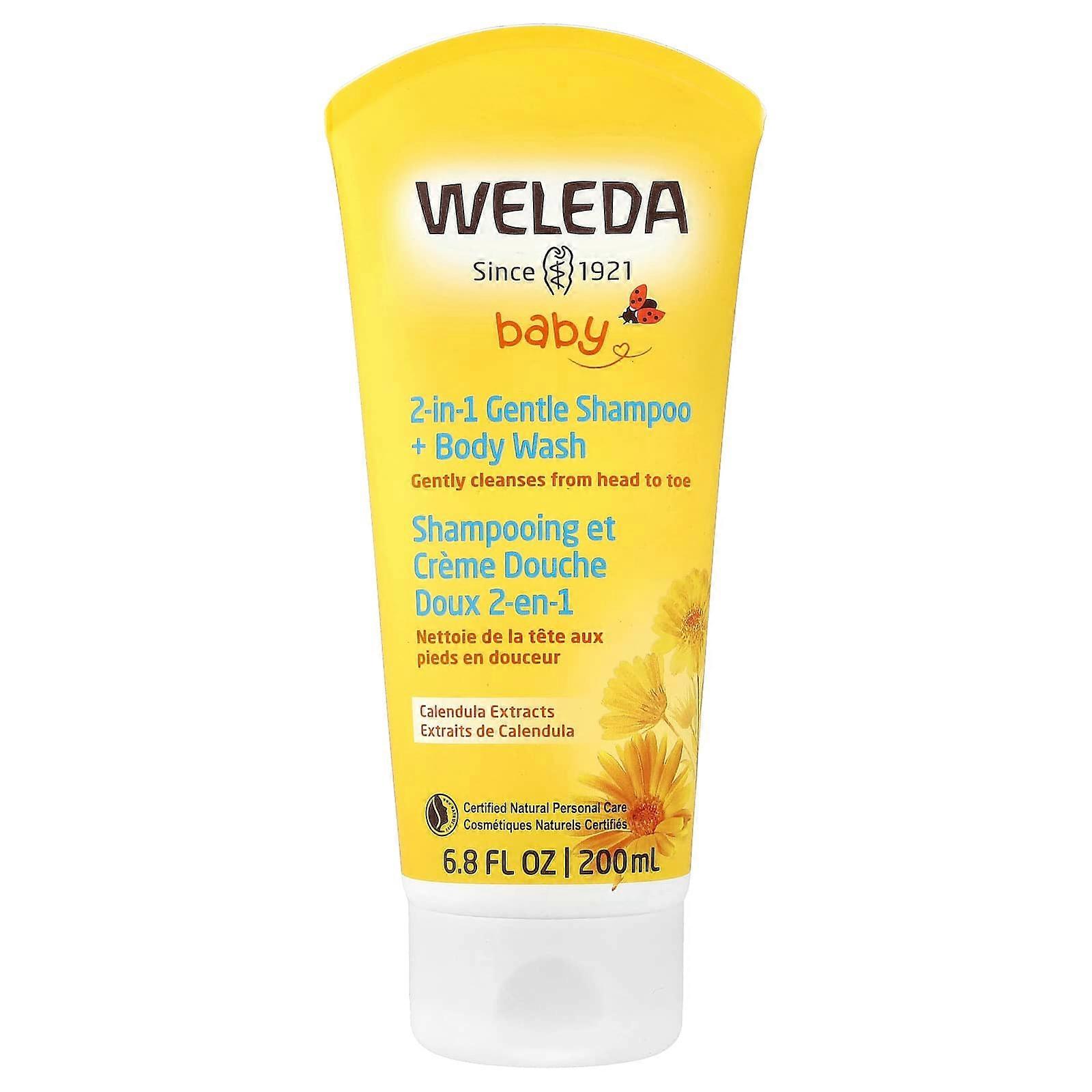 Weleda, 2-in-1 Gentle Shampoo + Body Wash, Calendula Extract, 6.8 fl oz (200 ml)