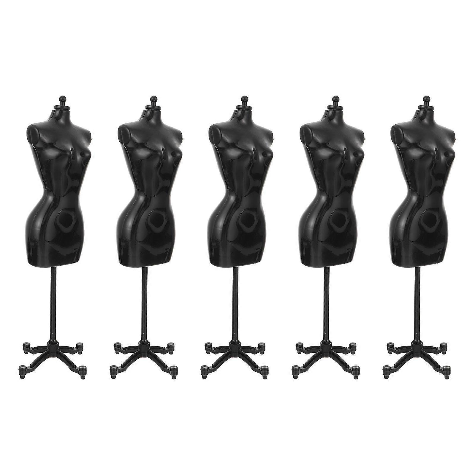 Doll Rack Plastic Mannequin Model Stand for Display Use 5Pcs Set