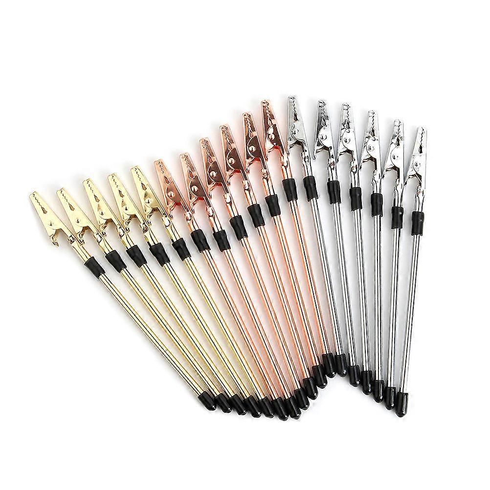 Postcard Holders Metal Note Clips for Message Folder 5Pcs Golden