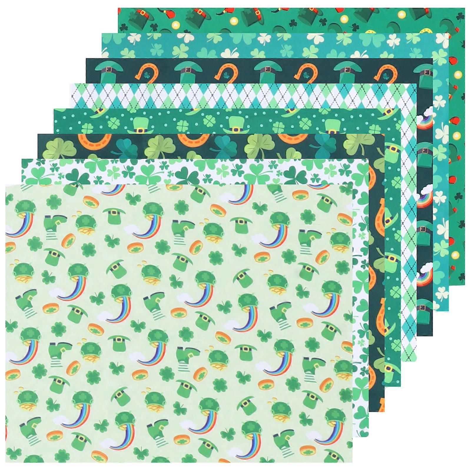 Assorted Color St. Patrick's Day Patchwork Quilting Squares for DIY 32 Sheets