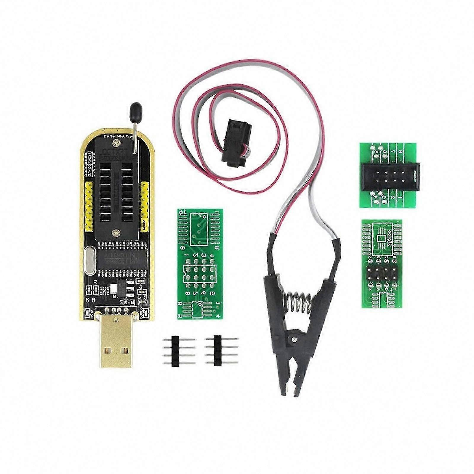CH341A USB-programmerer for 24/25-serien EEPROM med SOP-klipsadapter