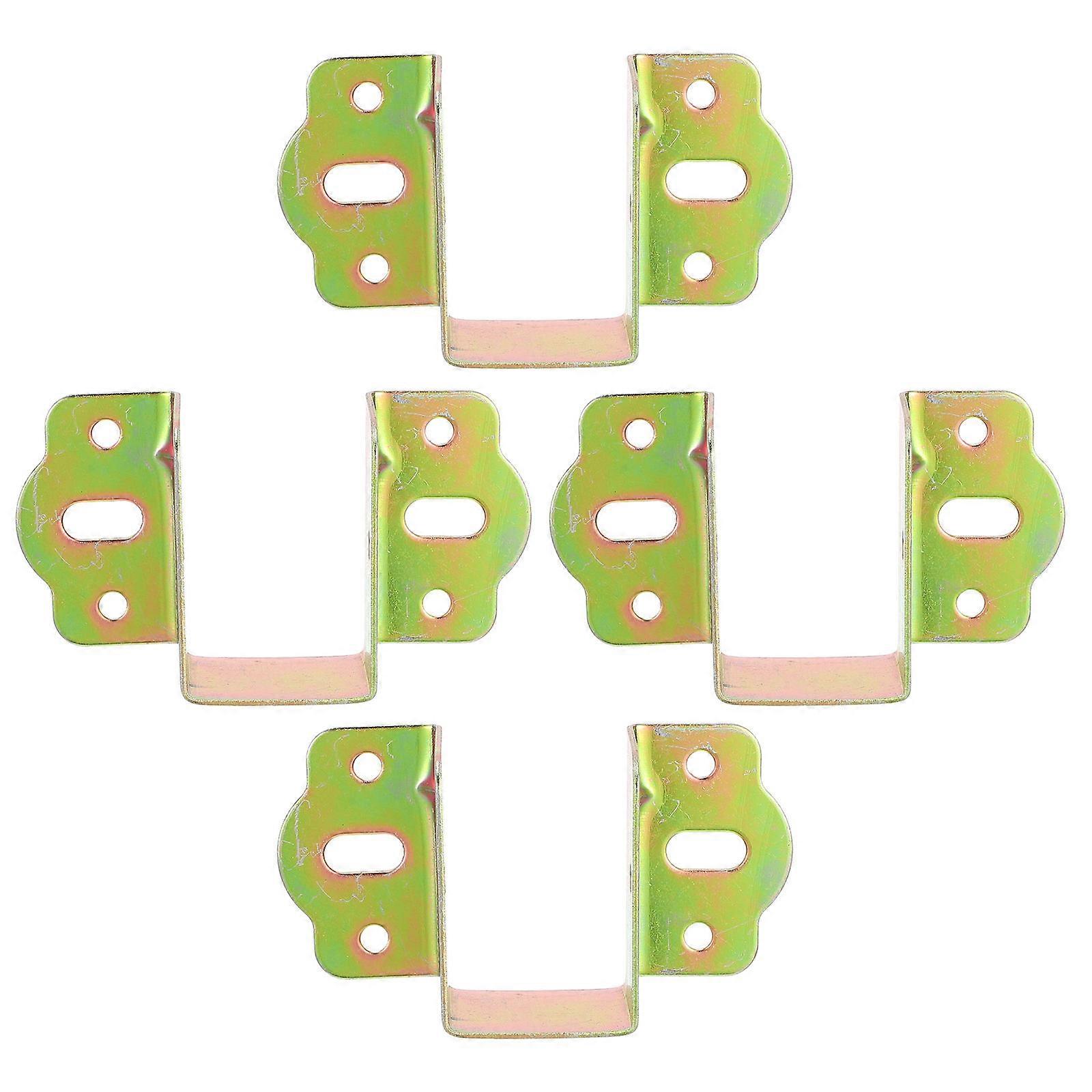 Bed Rail Fasteners Metal Bed Frame Rail Brackets for Secure Installation 4Pcs