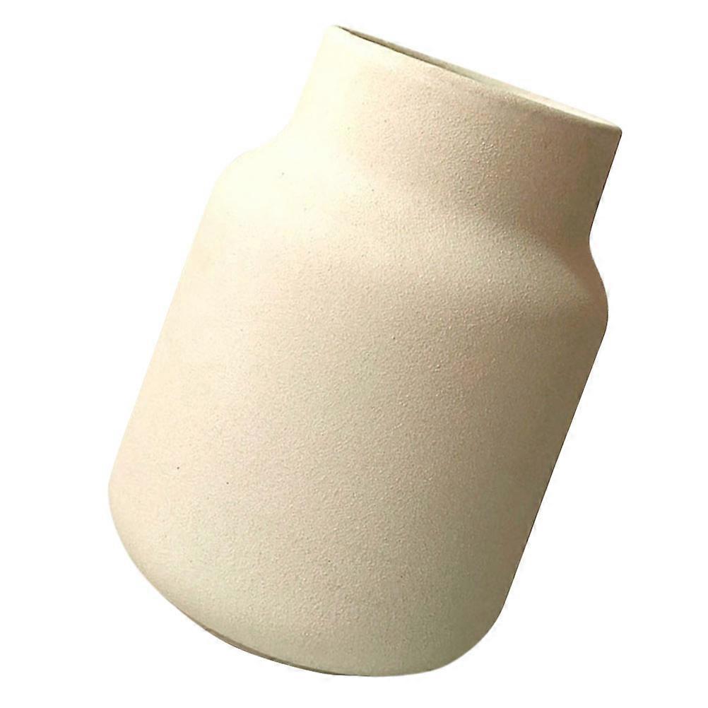 White Ceramic Flower Vase Multi-Function Decorative Flower Holder