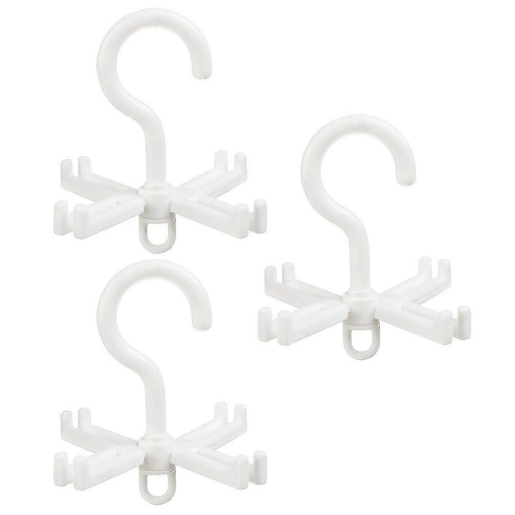 Rotatable Scarf Hook Folding Belt Storage Rack Clothes Hanger 3Pcs