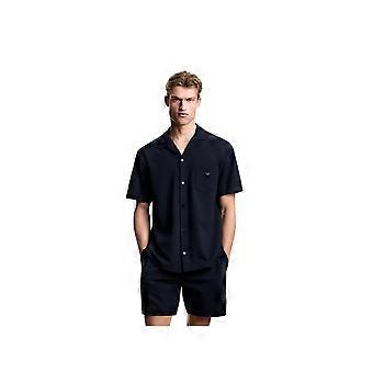 Chemise Emporio Armani Signature Homme Bleu