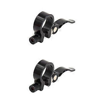 Road Bike Seatpost Clamp Aluminum Alloy for Quick Release 2Pcs Black