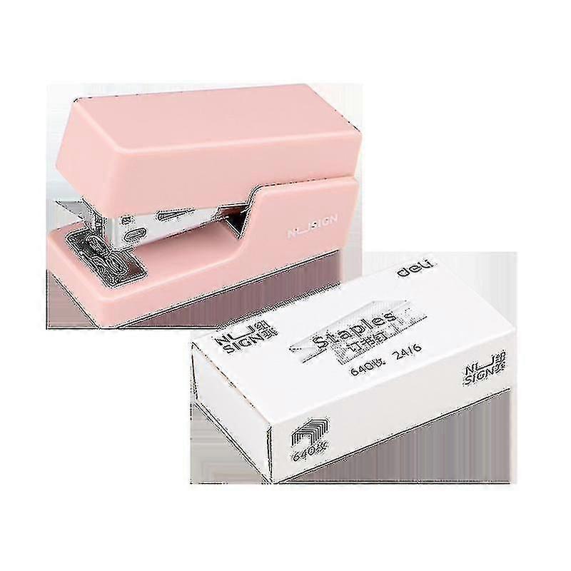 Sajy Mini Stapler, 20 Sheets Capacity, Desk Top Stapler (pink)