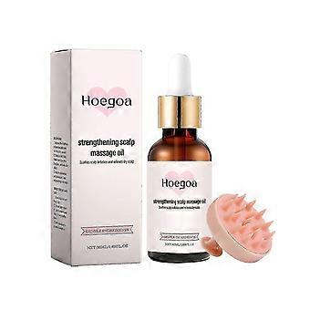 Hoegoa Scalp Care Massage Oil (met kam) Voedt de hoofdhuid, kalmeert de hoofdhuid en maakt het haar glanzend. Rozemarijn Haarolie