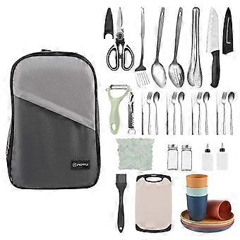 Ensemble d’ustensiles de cuisine de camping Essentiels de camping Équipement pour la cuisine de camping Cuisson Grillades