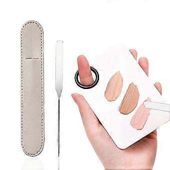 Make-up-Palette-Set aus Edelstahl mit Spatel für hygienisches Mischen und präzises Farbabstimmen