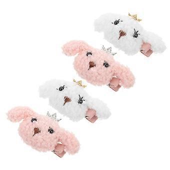 Pet Hairpin 4Pcs Small Hairpins for Dogs Cloth Hair Clips Assorted Color