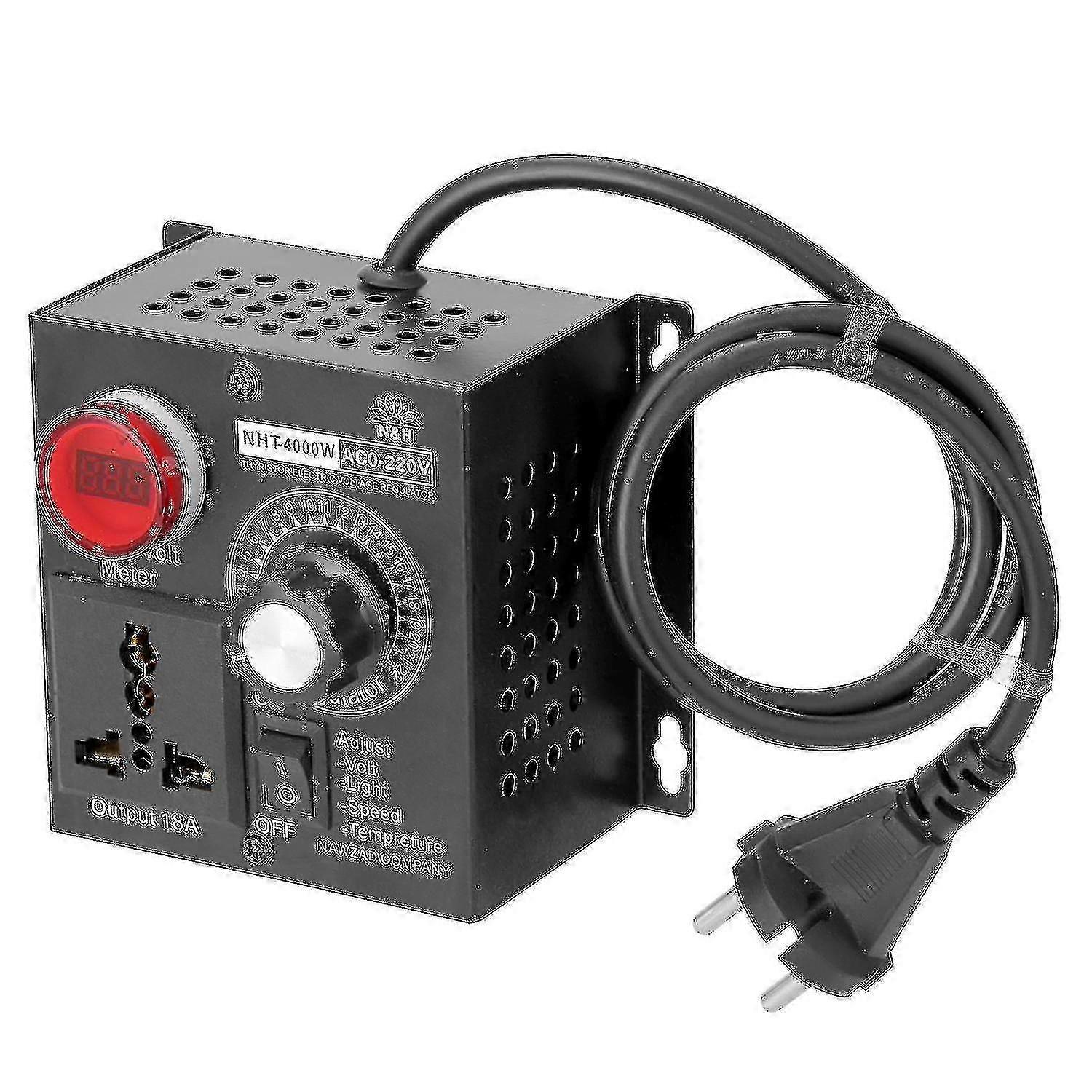 Ac 220v 4000w Compact Variable Portable Speed Temperature Light Voltage EU Plug