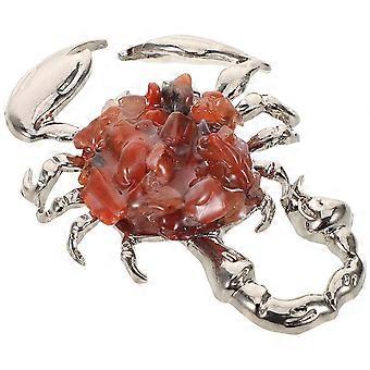 Crystal Scorpion Beeldje: Mini Scorpion Model Ornament Metal Art Insect Statue Halloween Desktop Decoratie voor Thuis Kantoor