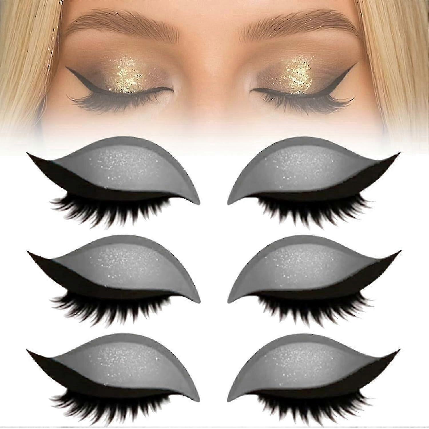 Eyelash Stickers Adjustable Quick Eye Makeup Eyeshadow Combination Reusable False Eyelashes compatible with Beginner