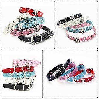 Water Collar with Skull Design for Halloween 1Pcs Red PU Material