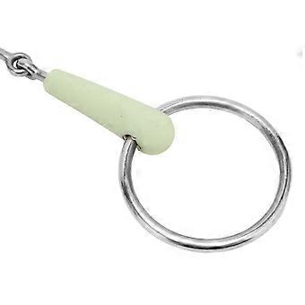 Horse Snaffle Bit Rubber Wrapped Stainless Steel Loose Ring Horse Mouth Bit for Training Riding