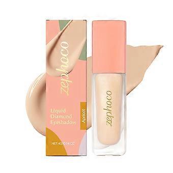 Zephoco Diamond Glitter eye shadow (Apricot) Natural Pearl Light Glitter Daily Party Party Beautiful Eye Makeup