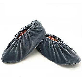 Reusable Non Slip Shoe Covers with Adjustable Elastic Fit, Washable Waterproof Protectors for Home and Office (Grey)