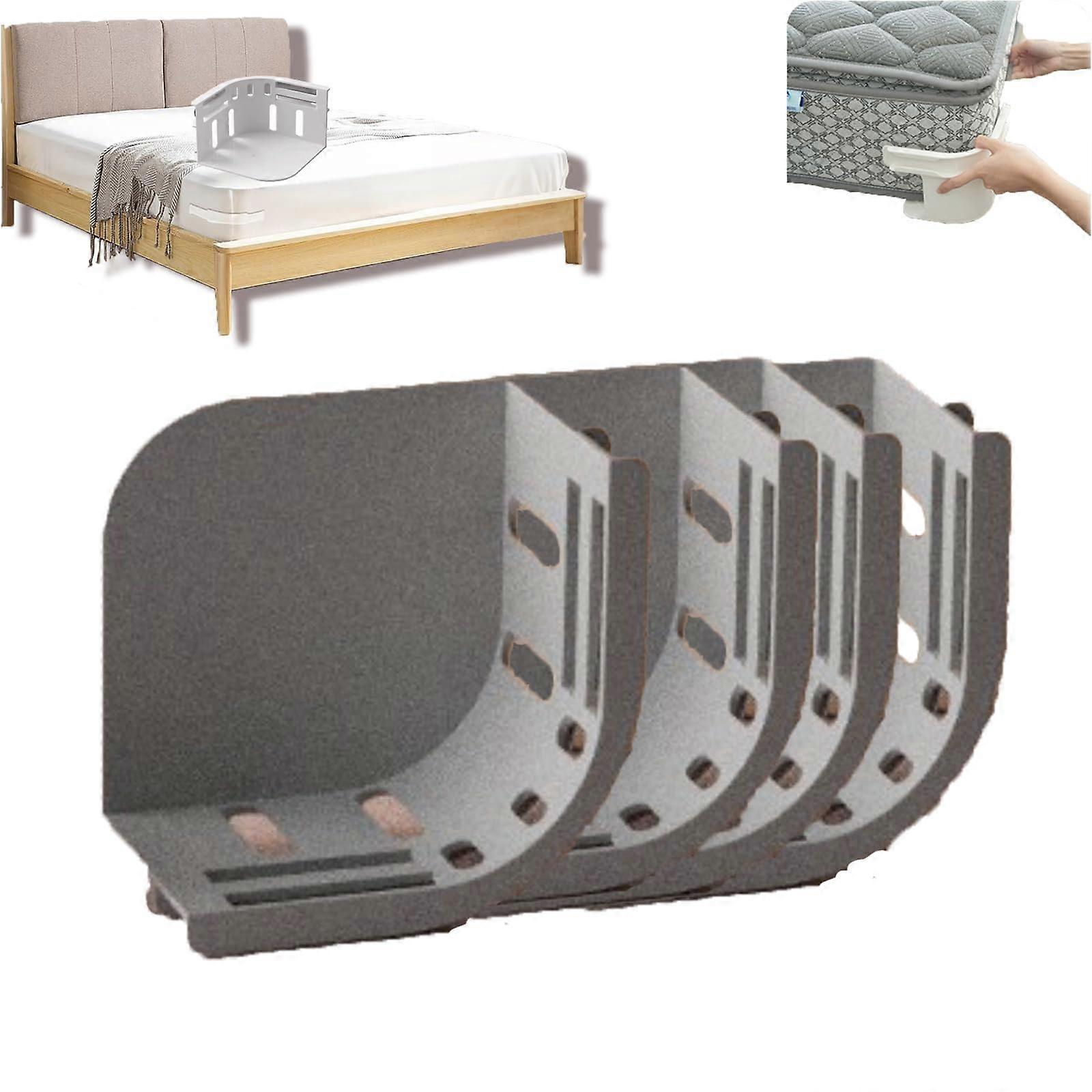 Bed Sheet Holder Straps 4 Pack NonSlip Adjustable Clips Invisible Secure Grip Gray Set