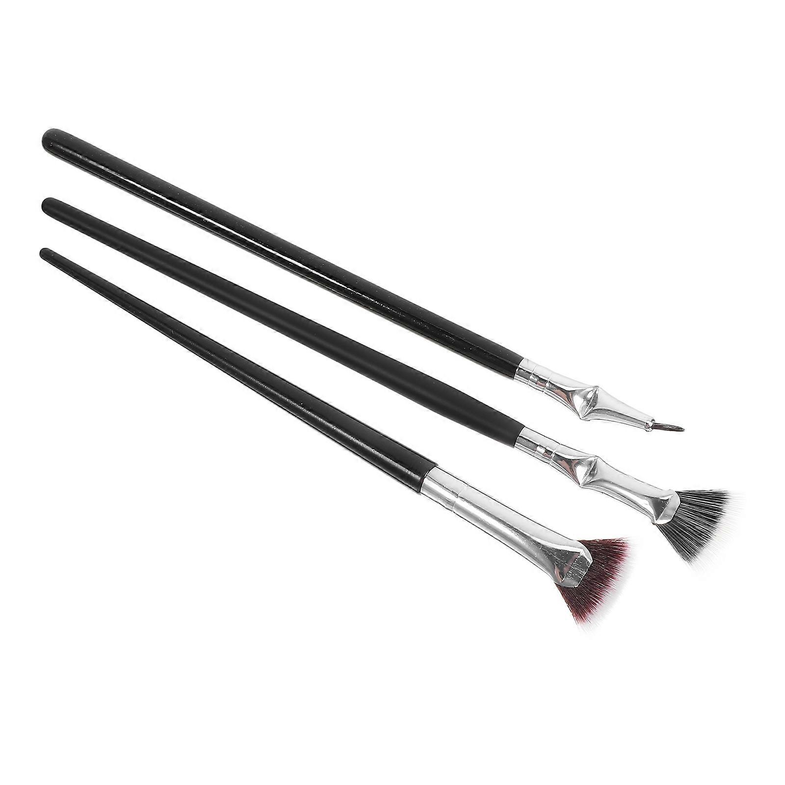 Folded Angle Fan Lash Brush Eyelash Brush for Precision Application 1Set