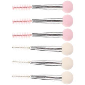 Chemical Makeup Brush Dual-Ended Brush Set for Eyebrow and Eyelash Makeup 6Pcs