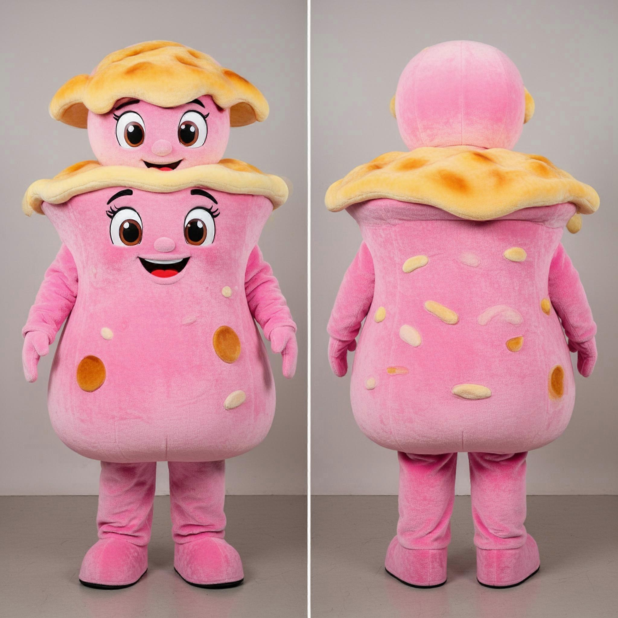 MASTICOT Pink Fluffy Shepards Pie Mascot