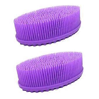 2pcs Silicone Scalp Massager Brush for Shower and Soft Body Bath Scrubber for Gentle Cleaning