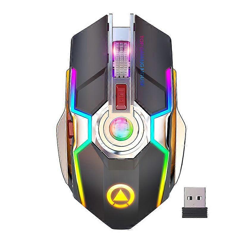 Computer Mouse, Ergonomic Wireless RGB BacklitGaming Mouse for PC Laptop