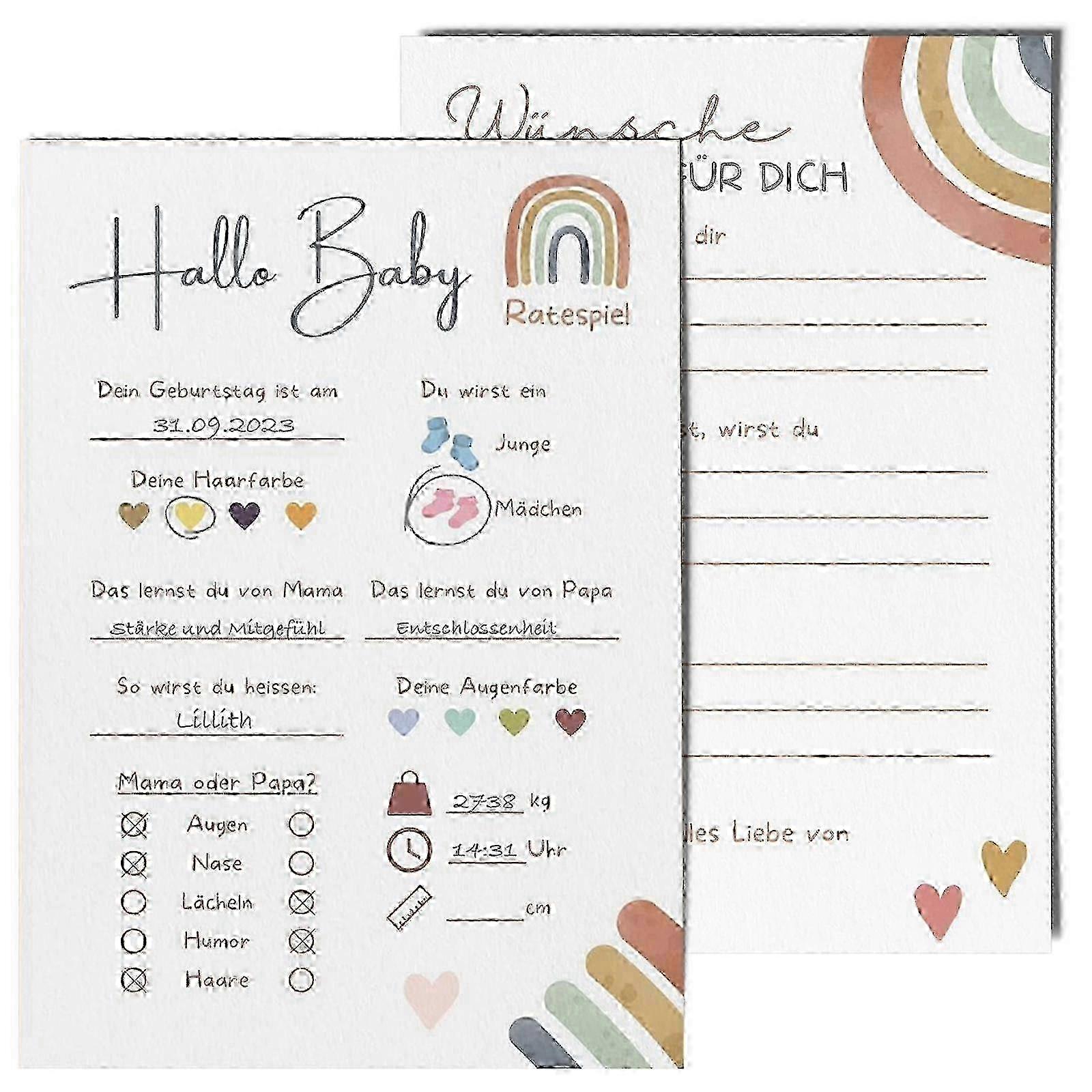 A5 Gender-Neutral Guessing Game Set