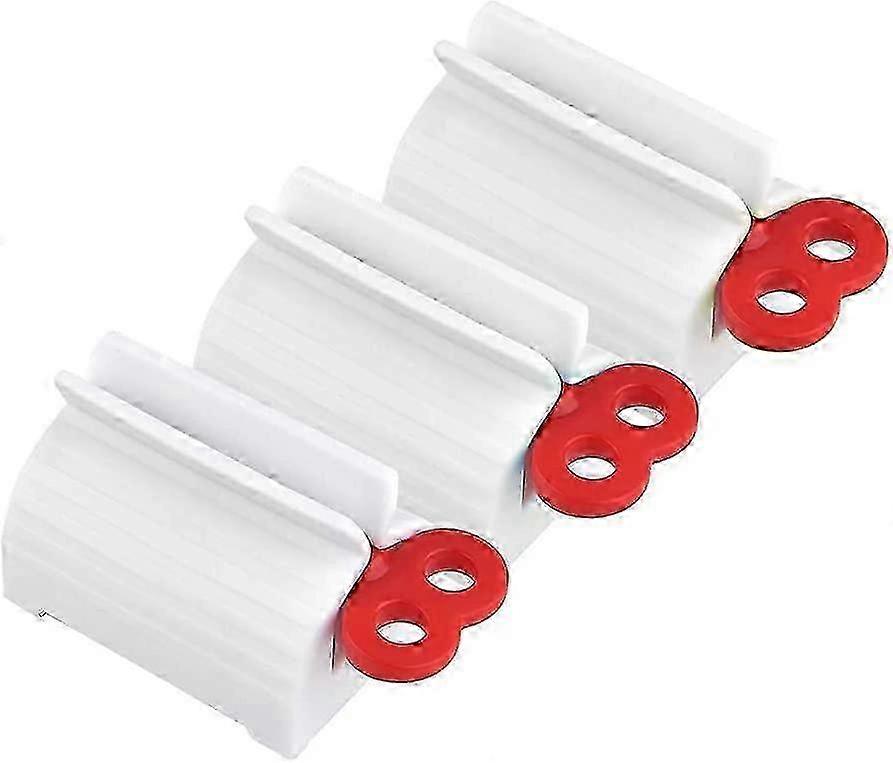 Toothpaste Squeezer,3 Pack Rolling Tube Vertical Toothpaste Plastic DispenserRed+ Blue+ Green