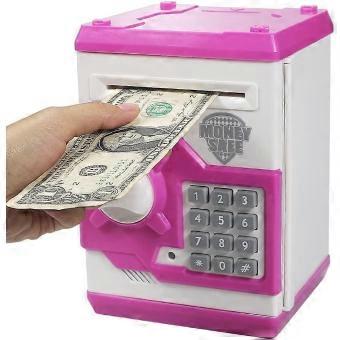 Electronic Piggy Bank Automatic Money Scroll Mini ATM Safe Box Birthday Xmas Gift for Kids