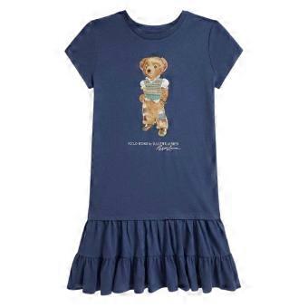 Ralph Lauren Girls Polo Bear T-Shirt Dress