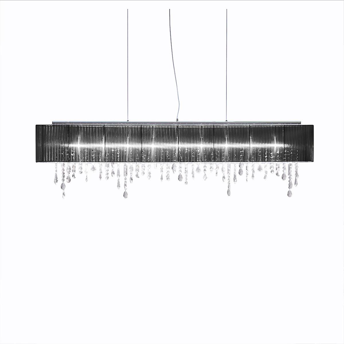 Paralume Fabric Pendant Ceiling Light 9 Light Chrome