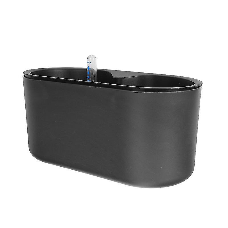 27.5X14cm Black Pots & Planters 1 Set Plastic Flowerpot Succulent Flower Self Watering Planter With