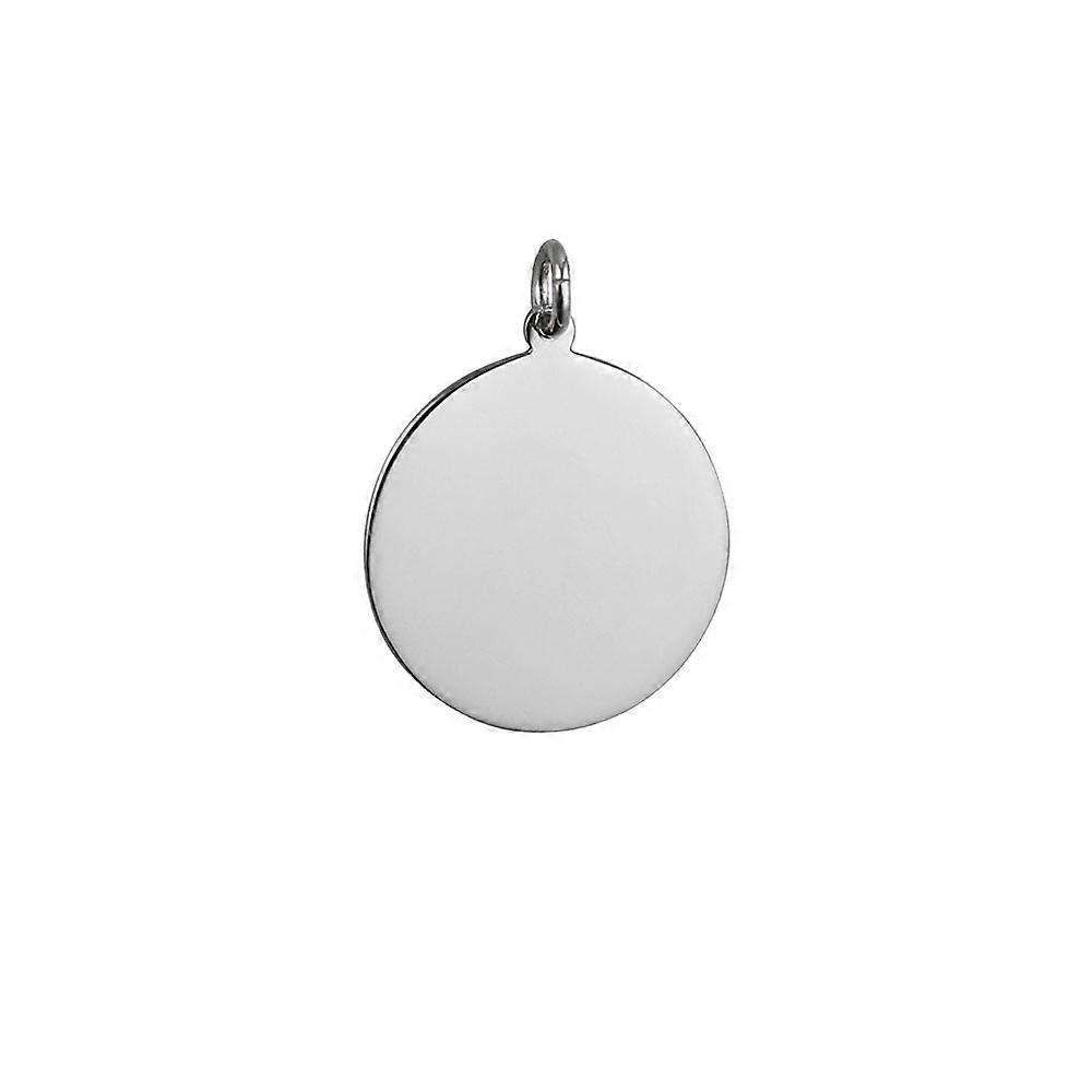 Silver 26mm round plain Disc