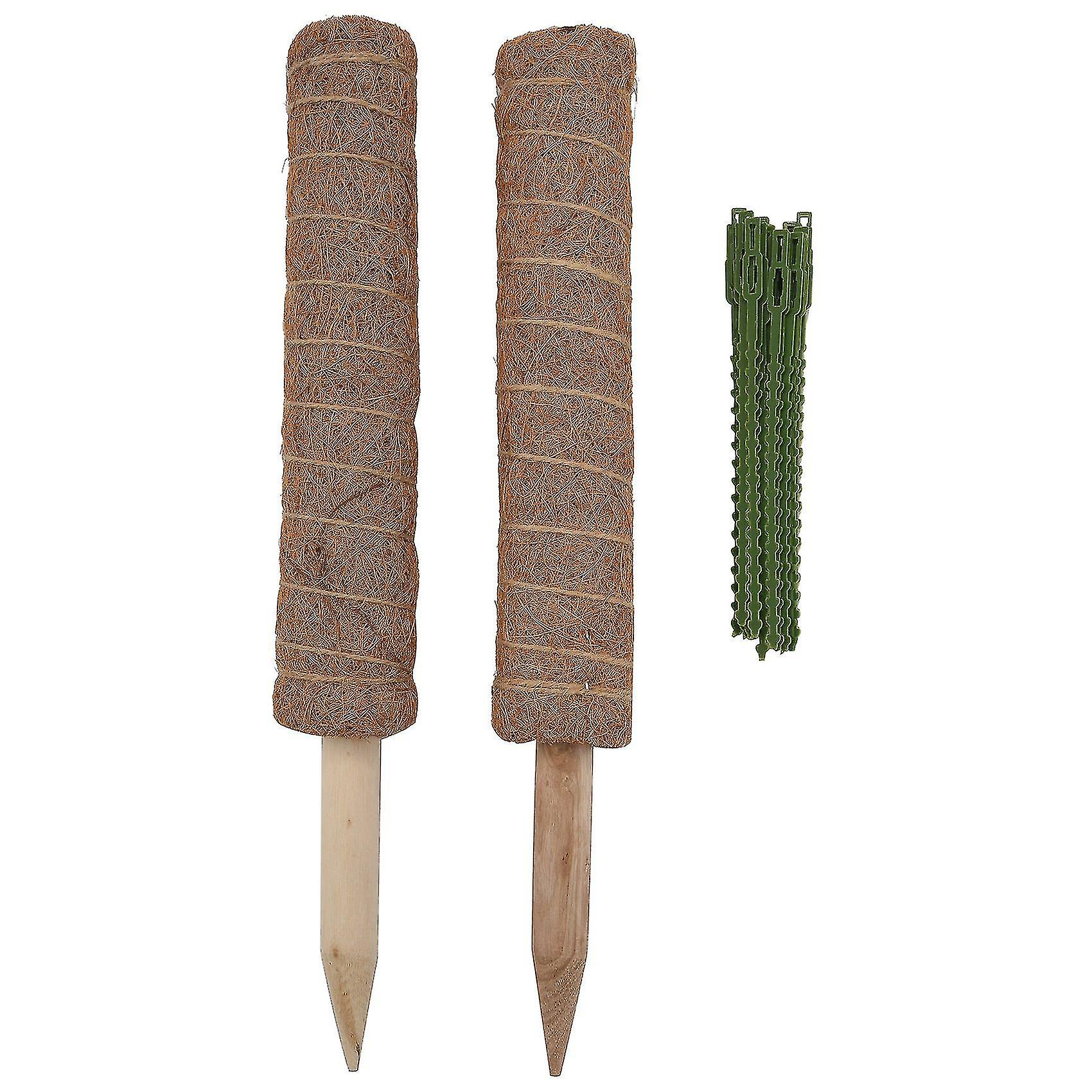 Moss Pole 40cm Compatible With Cheese Plant, Stackable Moss Stick And Ties
