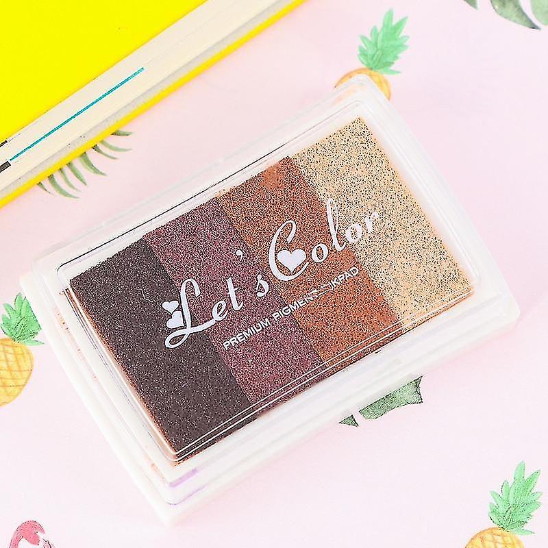 Gradient brown Oil Based Diy Vintage Finger Print Ink Pad