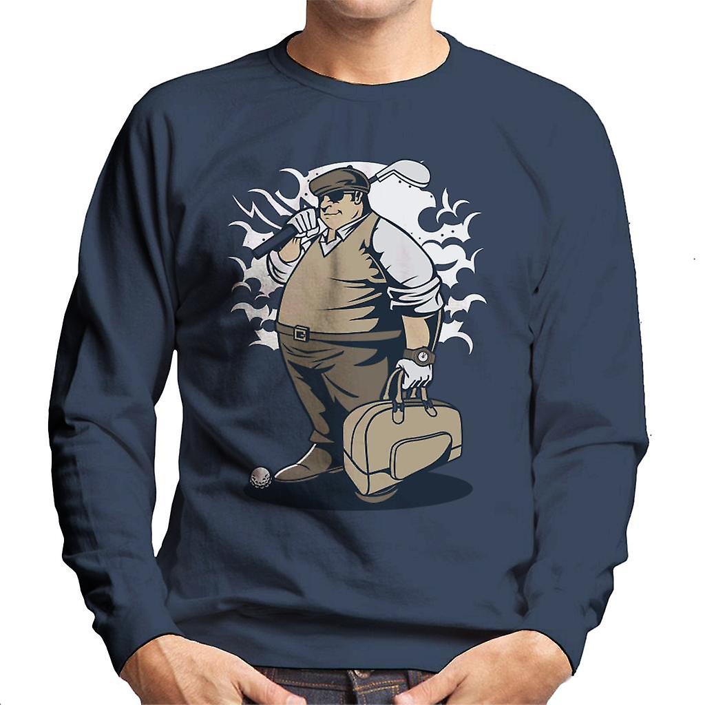 Fett golfspiller menns Sweatshirt