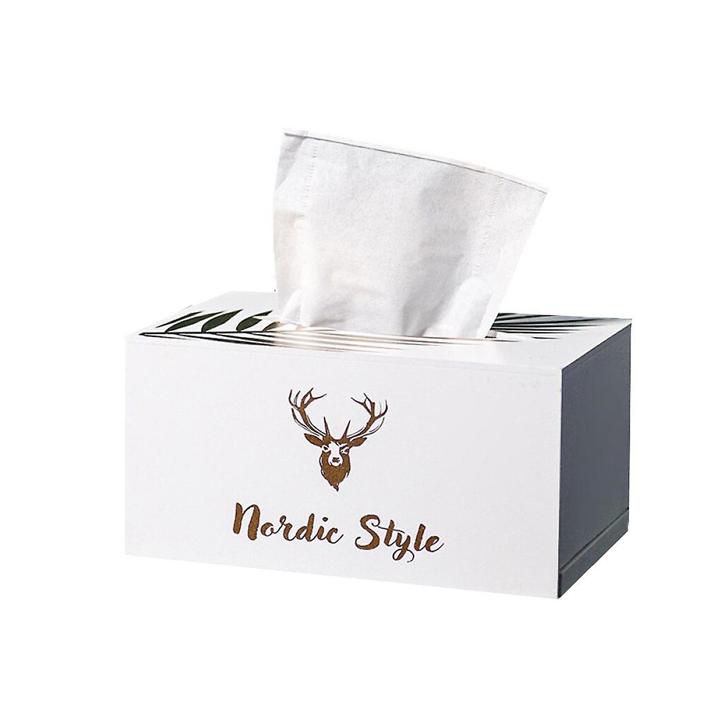 Desktop Tissue Storage Box Holder ontainer Organizer Home Decor White