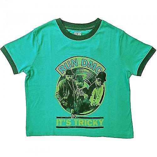 Run DMC Womens/Ladies It's Tricky Record Vintage Crop Top