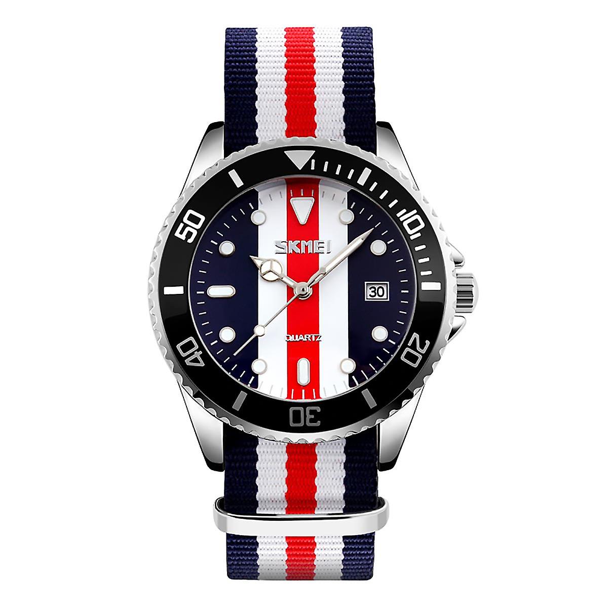 Skmei Casual Mens Watch Clear Dial Comfortable Material Strap Date Display Classic