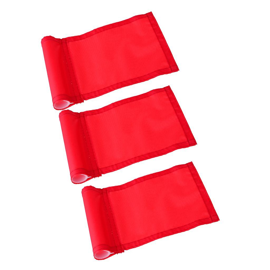 3 PuttingGreen Golf Solid Flag Golf Backyard Practicing Target Aids Red