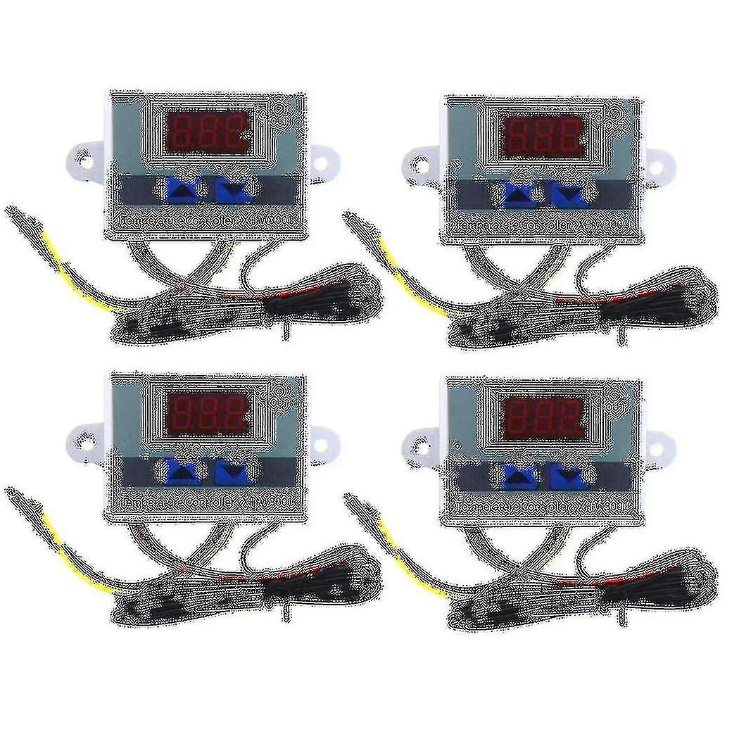 4pcs 220v Ac Digital Led Temperature Controller Xh-w3001 For Incubator Cooling Heating Switch Therm