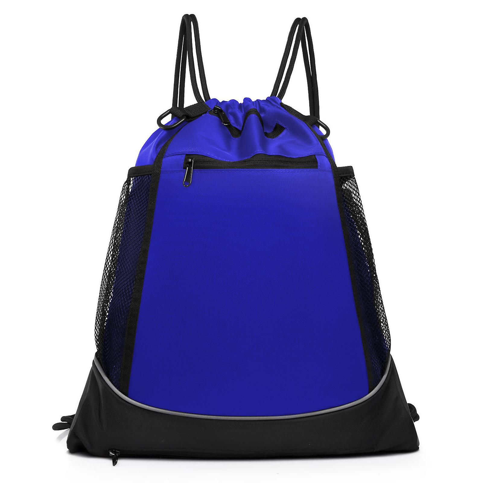 Drawstring Water-resistant Basketball Bag With Net For Sports Balls