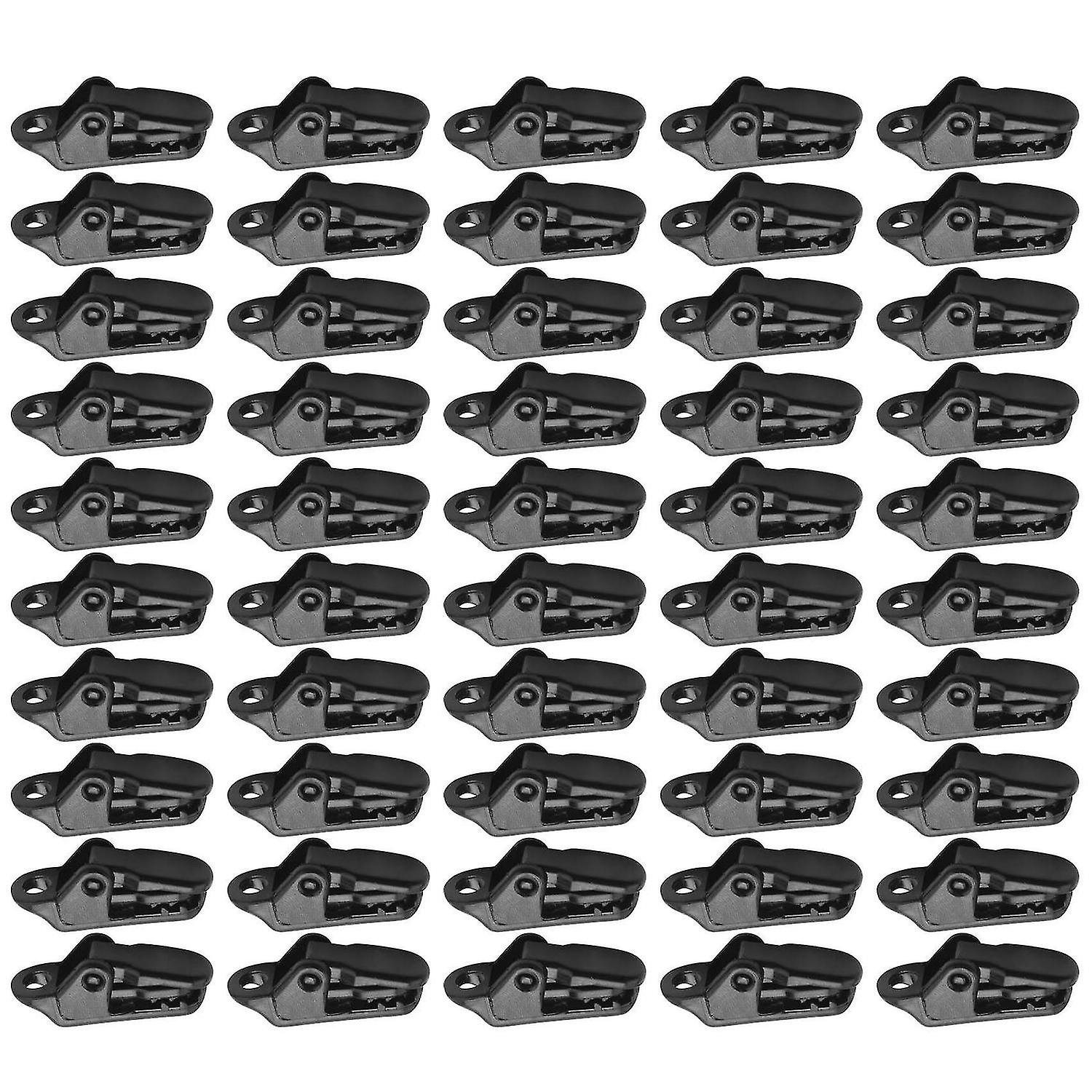 50 قطعة مقاطع قماش القنب الشراع يؤمن المشبك مع قبضة قفل قوية للتخييم في الهواء الطلق ، خيمة ، مظلة ، لافتة Ti