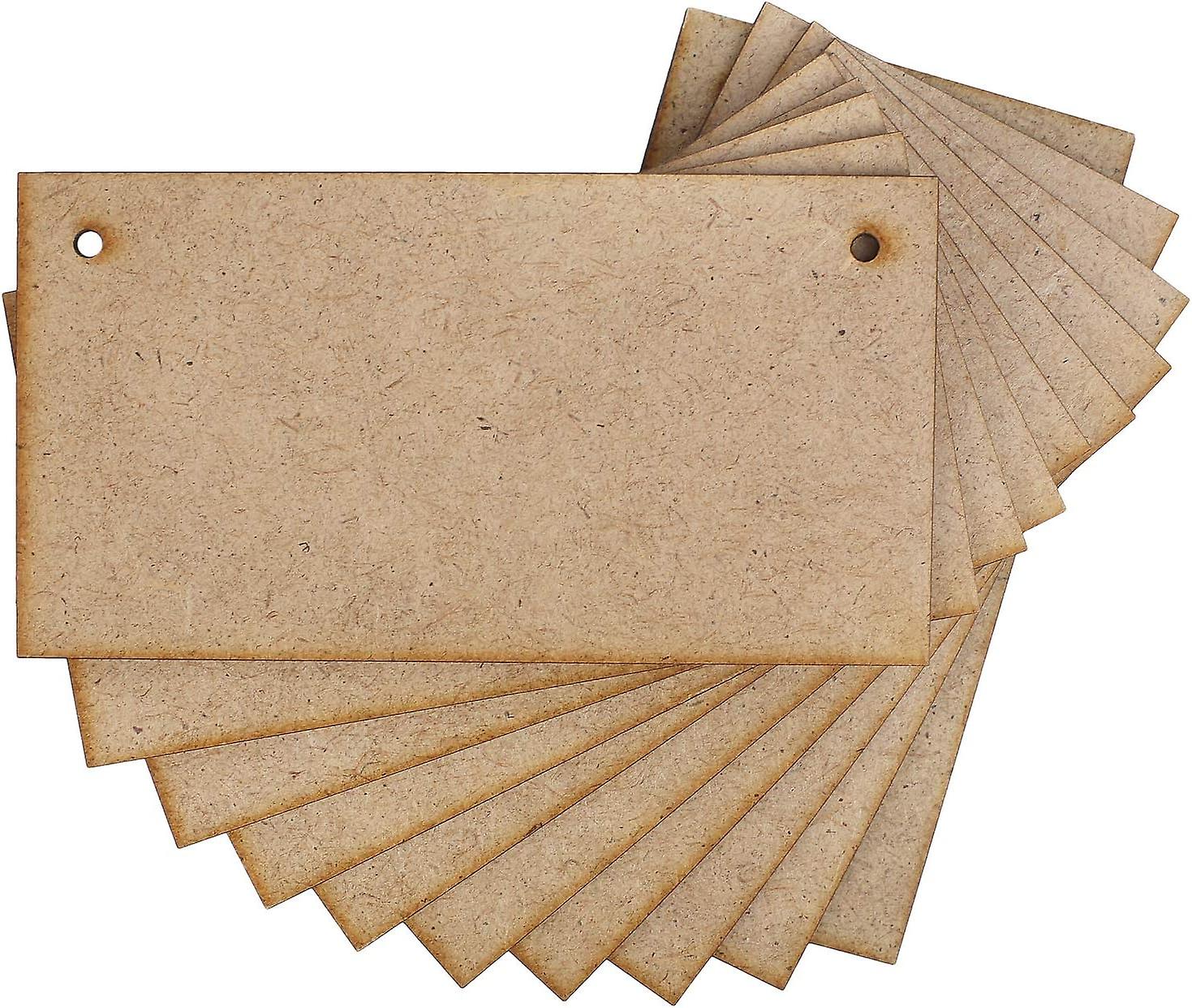 10 x Grand pendentif en panneaux de bois en MDF | 150 x 80 x 3-4 mm | Disques en bois non peints à suspendre